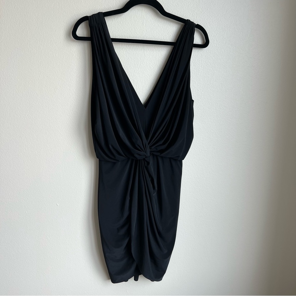 Misa Los Angeles Black Leza Draped Jersey Tank Dress, Size Medium - Picture 8 of 13